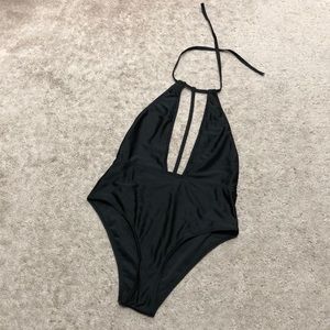 Cute one piece black bikini